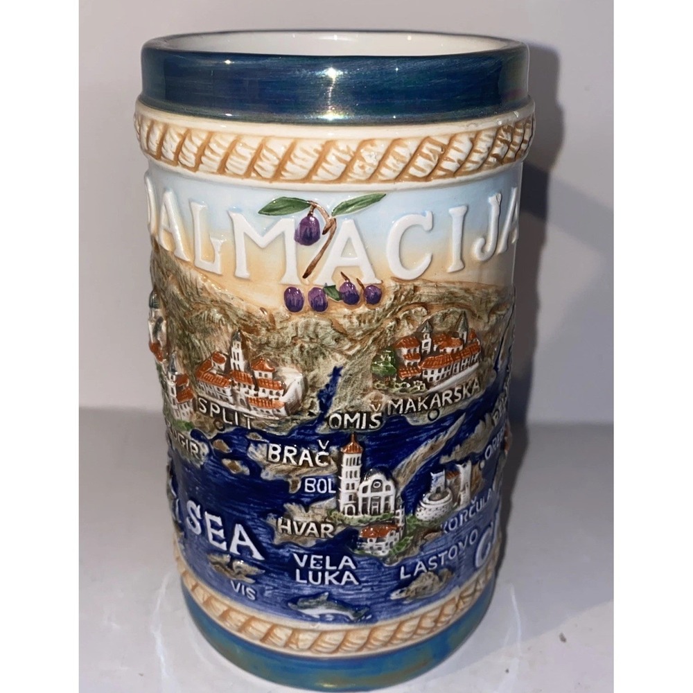 Croatian Design Ceramic Embossed 3D Mug